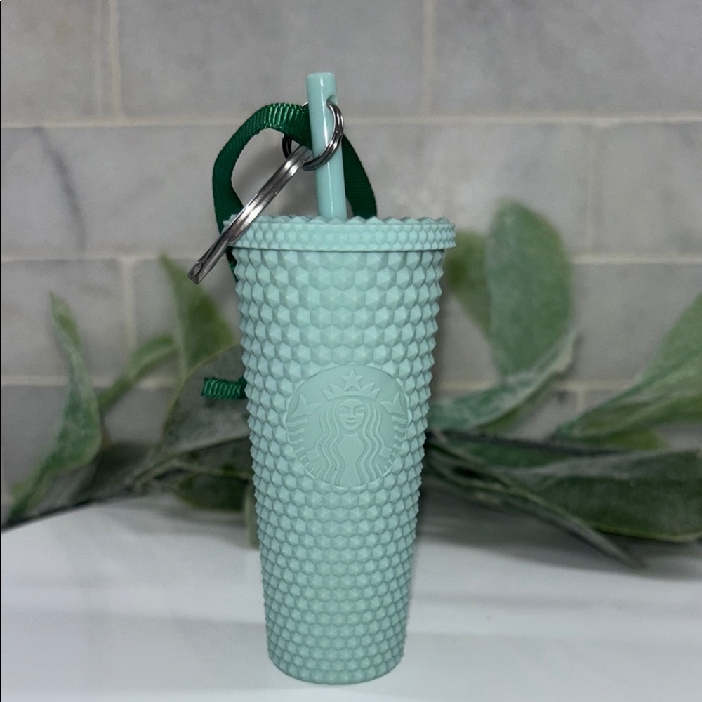 Starbucks Studded Matte Mint Green Keychain Ornament